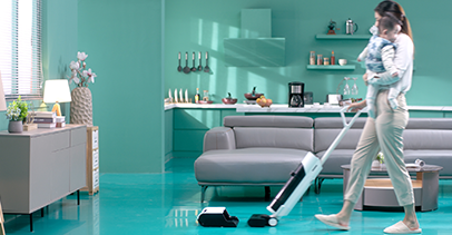 万可品牌飞流one推入式洗地机